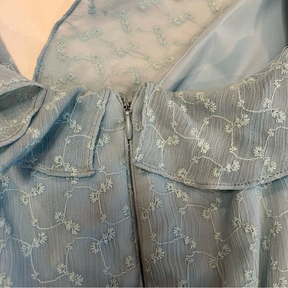 Gal Meets Glam Helena Dress In Sea Breeze Blue Color Size 16 - Picture 8 of 13